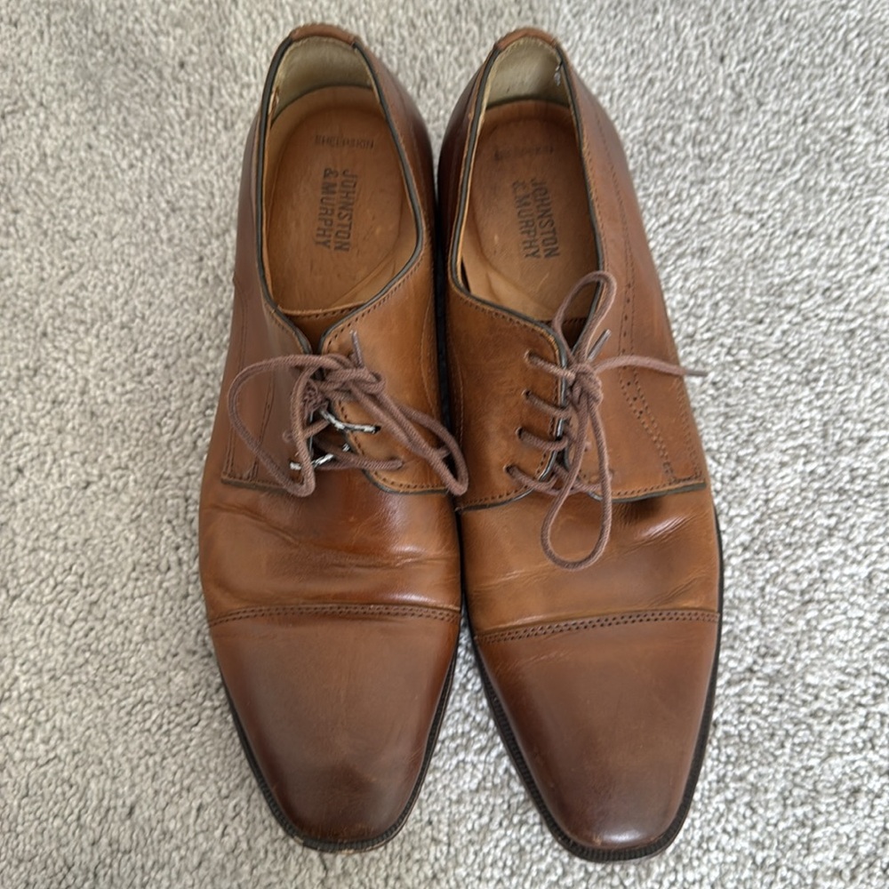Johnston & Murphy Brown Leather Men's Dress Shoes - Size 9 - Picture 2 of 7